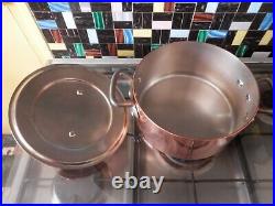 Nickel copper stew stock pot saucepans BOURGEAT thickness 3mm 4.2 kg dehillerin