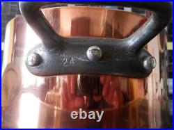 Nickel copper stew stock pot saucepans BOURGEAT thickness 3mm 4.2 kg dehillerin