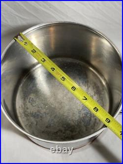Nils Johan Traktor Grytan Sweden 5L Stock Pot Pan Stainless 18-0 Vintage MCM
