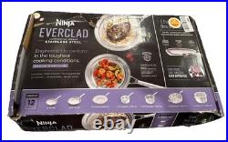 Ninja EverCladT Commercial-Grade Stainless Steel Cookware 12-Piece Set