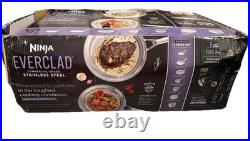 Ninja EverCladT Commercial-Grade Stainless Steel Cookware 12-Piece Set