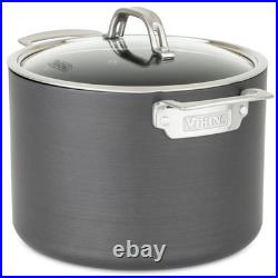 Non Stick Stock Pot, 8 Quart Hard Anodized Nonstick Soup Cooking Pot wth Glas