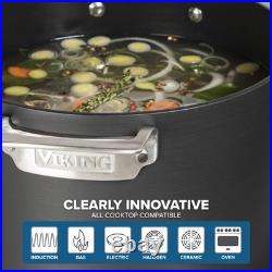 Non Stick Stock Pot, 8 Quart Hard Anodized Nonstick Soup Cooking Pot wth Glas