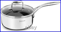 Nonstick 2-Quart Hybrid Ceramic Saucepan with Glass Lid & Stay-Cool Handle