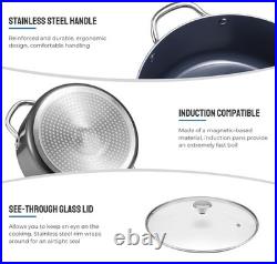 Nonstick Induction Cookware Set, 6-Piece Pots and Pans Set with Lids 2QT Sa