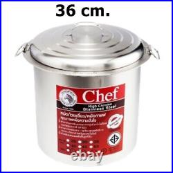 Noodle pot Thai Soup Stockpot Stainless Steel Zebra 36 cm. 3 curved compartments