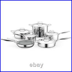 NutriChef 12-Pcs Set Kitchenware Pots & Pans Set-Clad Kitchen, Non-Stick Coating