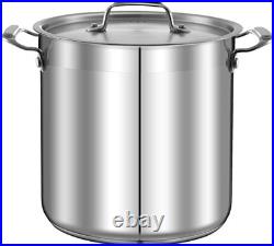 NutriChef NCSPT20Q Stainless Steel Cookware Stockpot 20 Quart, Heavy Duty