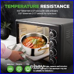 NutriChef NCSTS16 Kitchenware Pots & Pans 16-Piece Set-Gold (Open Box)