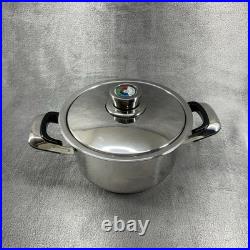 Nutri Stahl Nutri Thermic Stock Pot 3.5 qt Stainless Steel With Lid