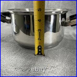 Nutri Stahl Nutri Thermic Stock Pot 3.5 qt Stainless Steel With Lid