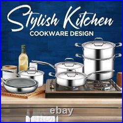 Nutrichef 12 Pcs. Kitchenware Pots & Pans Set-Prestige Ceramic Non-Stick Coating