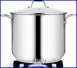 Nutrichef Soup Pot Simmering Set Heavy Duty Induction-Large Stainless Steel Stew