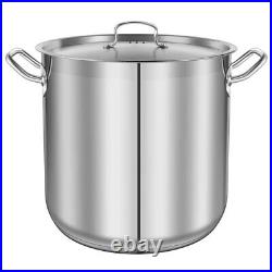 Nutrichef Stainless Steel Cookware Stockpot 40 Quart, Heavy Duty Induction Pot