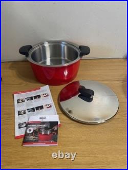 Nwob Kuhn Rikon Hotpan Stainless Steel Pot 2.1 Qt Red Thermal Cooking Bowl New