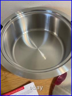 Nwob Kuhn Rikon Hotpan Stainless Steel Pot 2.1 Qt Red Thermal Cooking Bowl New