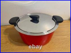 Nwob Kuhn Rikon Hotpan Stainless Steel Pot 2.1 Qt Red Thermal Cooking Bowl New