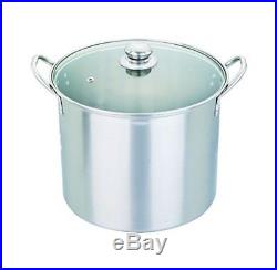 Original Stainless Steel Stock Pots with Glass Lids Durable Induction Ready NEW