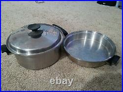 PERMANENT 6 Qt Multi-Core 5-Ply Stainless Steel Stock Pot Oven & Skillet Lid USA