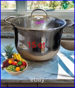 PRINCESS HERITAGE TRI-PLY STAINLESS STEEL 15-Qt. Stockpot 5732
