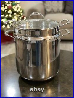 PRINCESS HERITAGE TRI-PLY STAINLESS STEEL 18-Qt. Stockpot with Steaming Basket