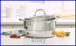 PRINCESS HOUSE HERITAGE TRI-PLY STAINLESS STEEL 9-Qt. Straining Simmer Pot 5749