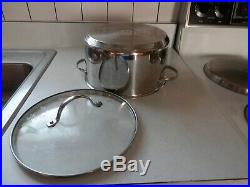 PRINCESS HOUSE STAINLESS STEEL 6 QT STOCK POT w HERITAGE DESIGN TEMPERED LID