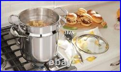 PRINCESS TRI-PLY STAINLESS STEEL8-Qt. Stockpot with Steaming Basket5752