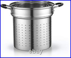 Pasta Pot 12 Quart Steamer Set Stainless Steel Pasta Cooker Multipots
