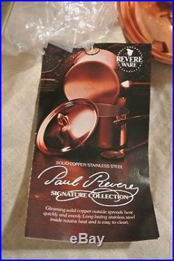 Paul Revere Ware Copper Signature Stock Pot USA NEVER USED