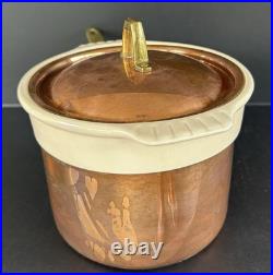 Paul Revere Ware Double Boiler Copper Stainless Pot 1.5 QT With Ceramic Insert
