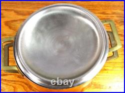 Paul Revere Ware Double Boiler USA Solid Copper Pot Signature Ed 2 Qt Pan Buffet