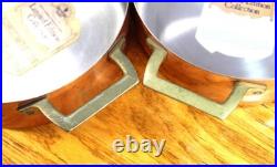 Paul Revere Ware Double Boiler USA Solid Copper Pot Signature Ed 2 Qt Pan Buffet