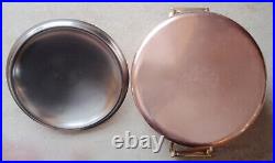 Paul Revere Ware Solid Copper Stainless 3 3/4 QT Covered Buffet Stock Pot USA