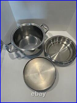 Platinum Professional Cooking Titanium Stainless Stockpot 8 Qt. Double Boiler