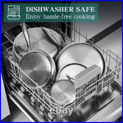 Pots and Pans Set, 3 Ply 11 Piece Stainless Steel Cookware Set, Oven Dishwash