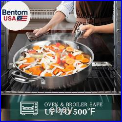 Pots and Pans Set, 3 Ply 11 Piece Stainless Steel Cookware Set, Oven Dishwasher