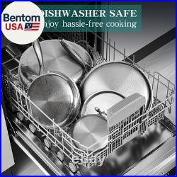 Pots and Pans Set, 3 Ply 11 Piece Stainless Steel Cookware Set, Oven Dishwasher