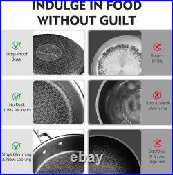 Pots and Pans Set Non Stick Stainless Steel Kitchen Cookware