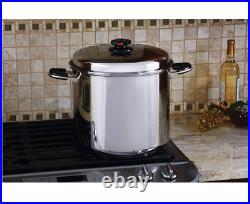 Precise Heat 24qt 12-Element''Waterless'' Stockpot with Deep Steamer Basket