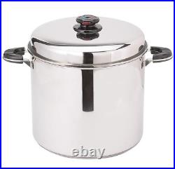 Precise Heat 24qt 12-Element''Waterless'' Stockpot with Deep Steamer Basket