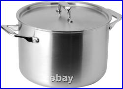Premium 8QT 5-Ply Stainless Steel Stockpot Durable, Dishwasher Safe, Induction