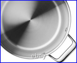 Premium 8QT 5-Ply Stainless Steel Stockpot Durable, Dishwasher Safe, Induction