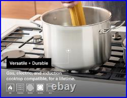 Premium 8QT 5-Ply Stainless Steel Stockpot Durable, Dishwasher Safe, Induction