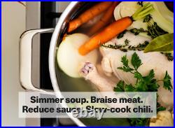 Premium 8QT 5-Ply Stainless Steel Stockpot Durable, Dishwasher Safe, Induction