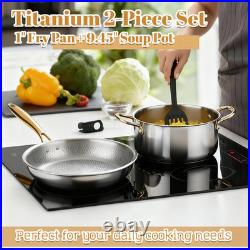 Premium Titanium Cookware Set 11 Pan & 9.45 Pot, Induction Safe