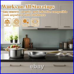 Premium Titanium Cookware Set 11 Pan & 9.45 Pot, Induction Safe