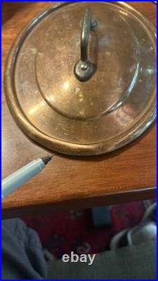 Premium Vintage Bourgeat Copper Cookware Set 7 Pieces +5 Lids #14-24 Pots Pans