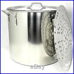 Prime Pacific 100-quart Heavy Duty Stainless Steel Stock Pot and Steamer Tray