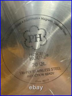 Princess Heritage Tri-Ply Stainless Steel 20-Qt. Stockpot 5746 $299.95 NEW
